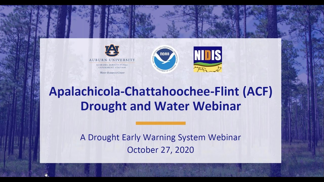 October 2020 Apalachicola Chattahoochee Flint (ACF) River Basin Drought Assessment Webinar
