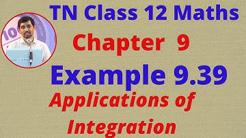 Class 12 Maths CHAPTER 9 – Applications of Integration Example 9.39 TN New Syllabus