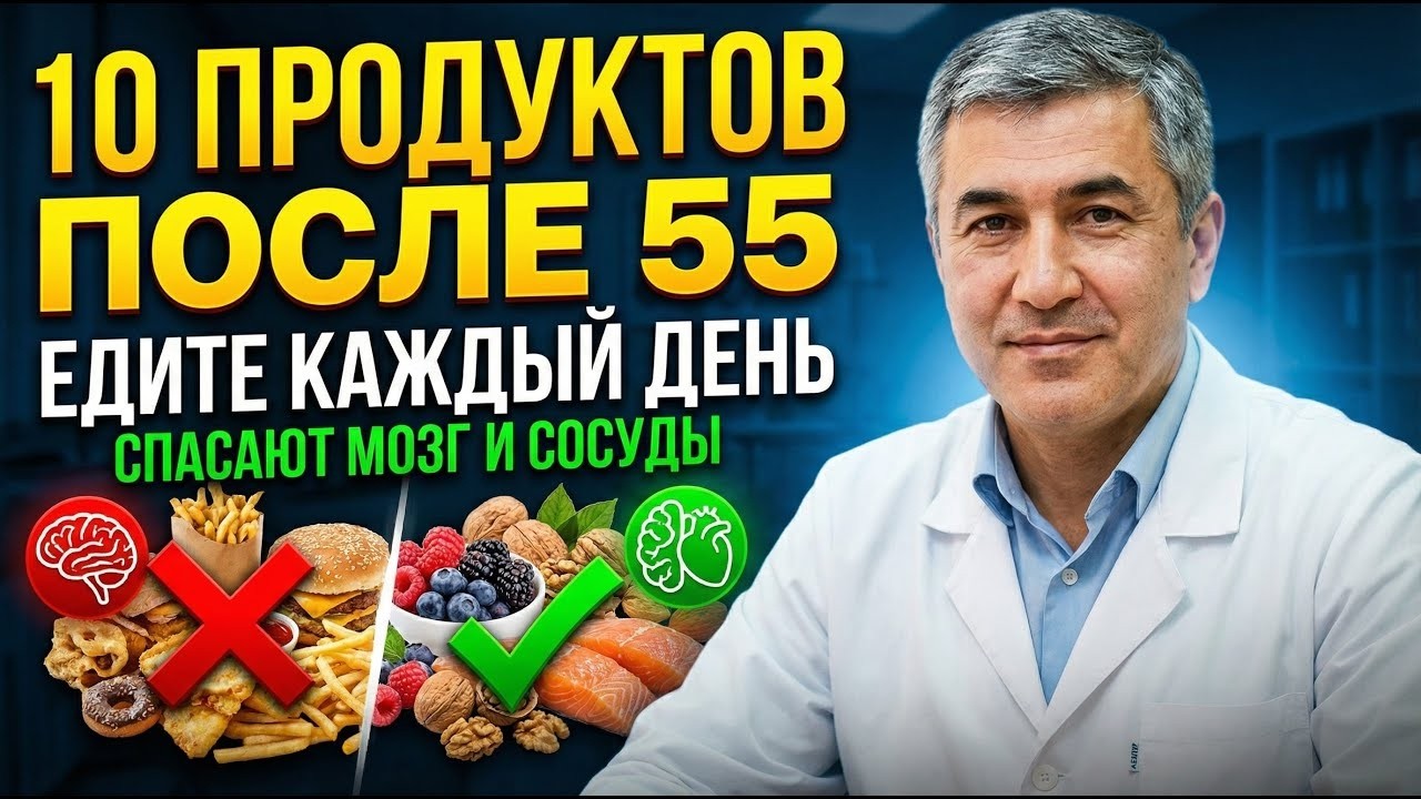 10 продуктов, которые нужно есть каждый день после 55 | Врач объясняет