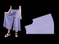 Very easy Culottes pants cutting and sewing | DIY Culottes trousers/ skirt pants/ divided skirt