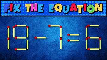 Only A GENIUS Can Fix These Equations By Moving only 1 Stick 🧠 #braingames #puzzles