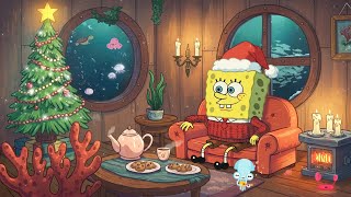 Spongebob's Underwater Christmas 🎁 Cozy Lofi Beats for Relaxing & Chill ☕ Fireplace Vibes