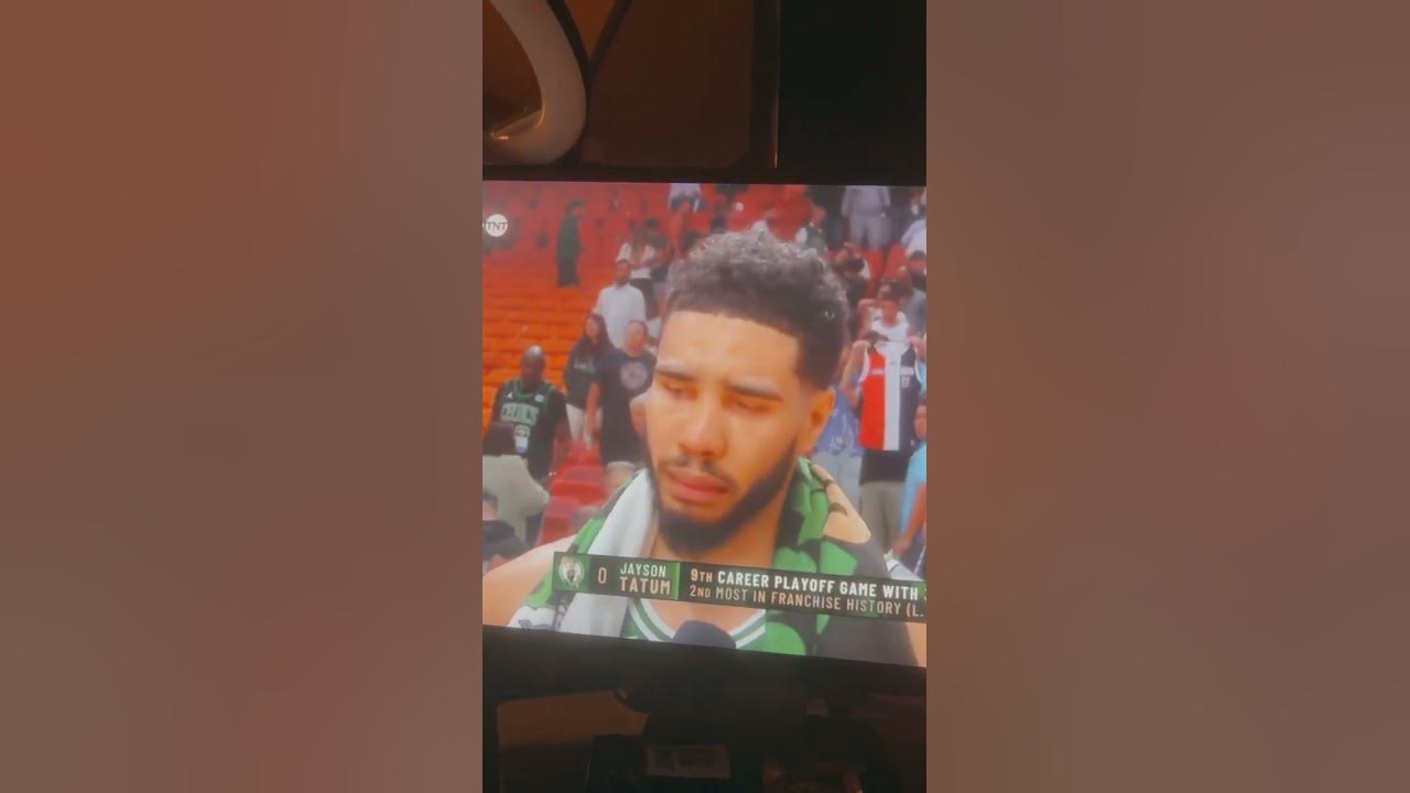Jason tatum crying after celtics clutch win over heat youtube