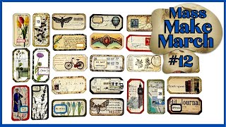 MASS MAKE MARCH #12: Easy & Fun Labels from Scraps - Beginner Friendly Crafting! #junkjournalideas