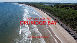 SUP and Drone  Druridge Bay