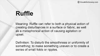 Ruffle Meaning