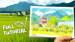 How to Paint What You See ✦ Summer Landscape Watercolor Tutorial