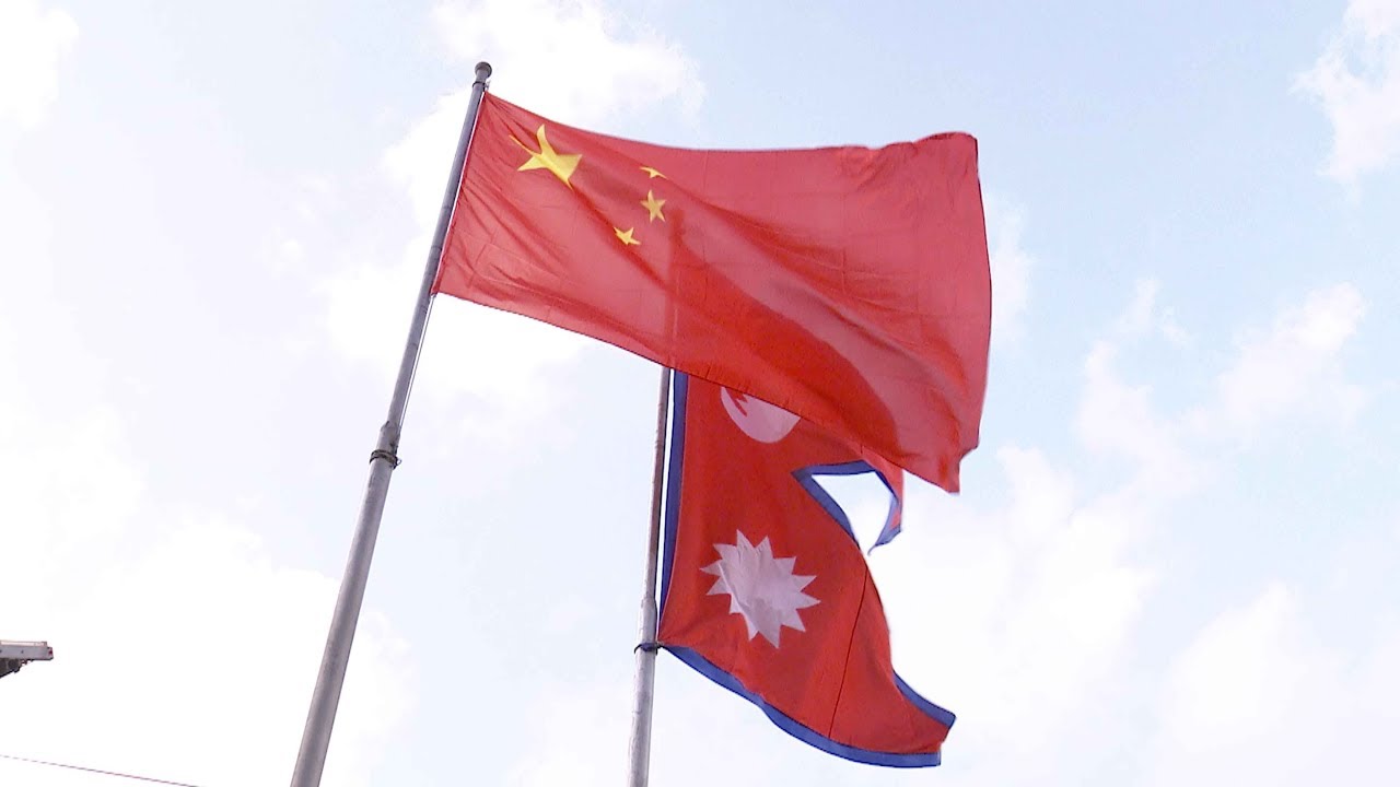newspaper mockup 'China Red' lights up Nepal to welcome President Xi