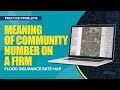 CFM® Exam – What Does the Given Community Number on the FIRM Means?