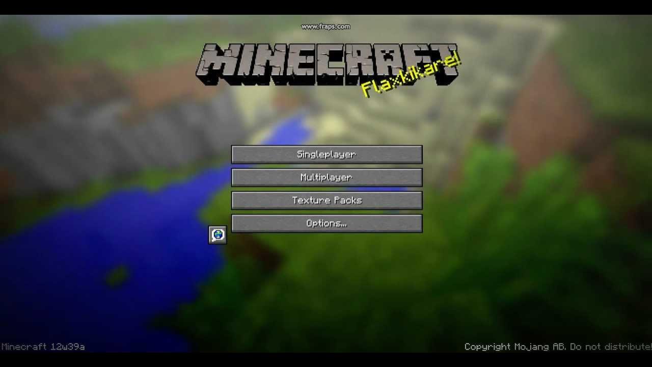 The Minecraft Start Menu - YouTube