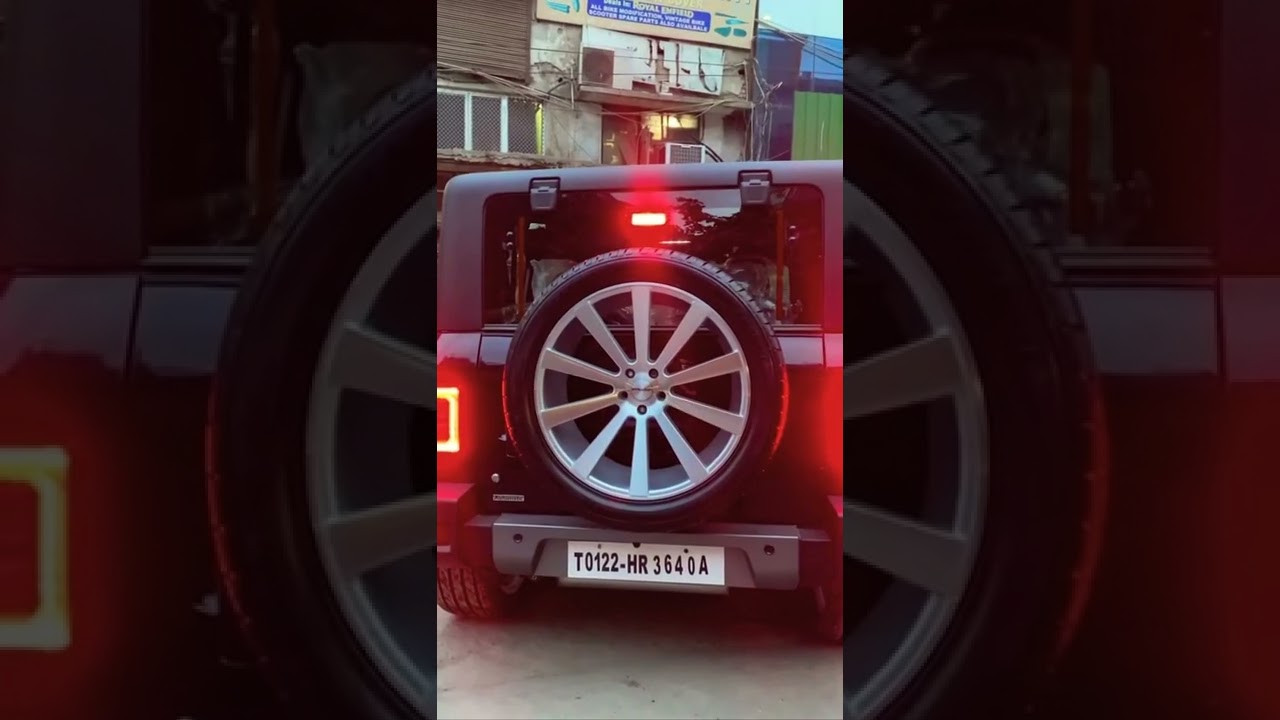 new Mahindra Thar with 20 inch alloy wheels