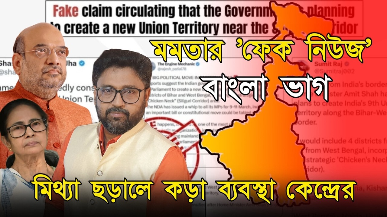বাংলা ভাগের 'ফেক নিউজ' ছড়াচ্ছেন মমতা, পোস্টে জানাল কেন্দ্র
