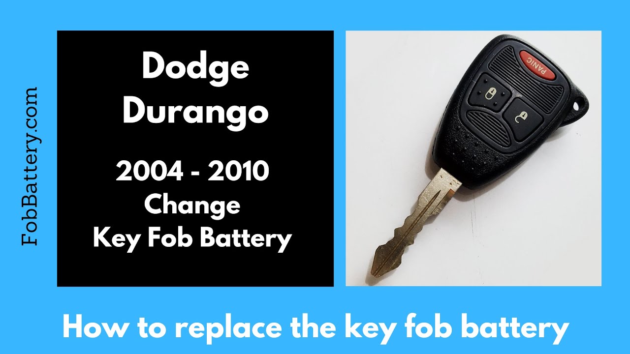 Dodge Durango Key Fob Battery Replacement (2004 - 2010) - YouTube