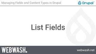 Managing Fields and Content Types, 1.6 - List Fields