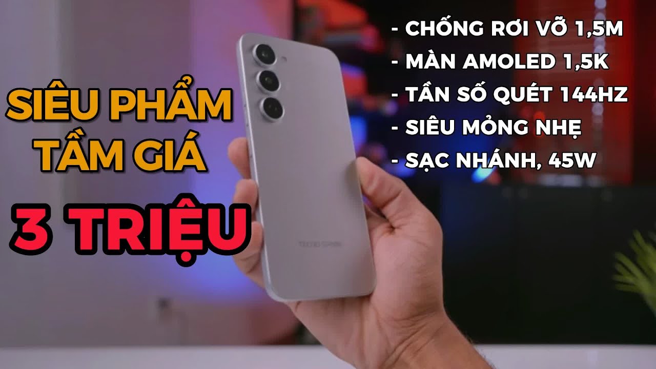 SIÊU PHẨM điện thoại tầm giá 3 triệu: Mở hộp và đánh giá Tecno Spark 40 Pro