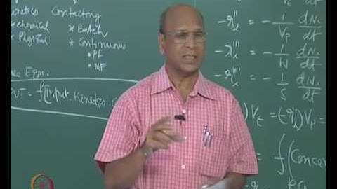 Mod-01 Lec-9 Basics of Kinetics and Contacting