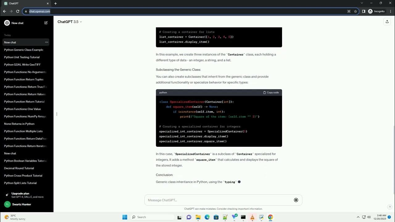 python generic class inheritance - YouTube