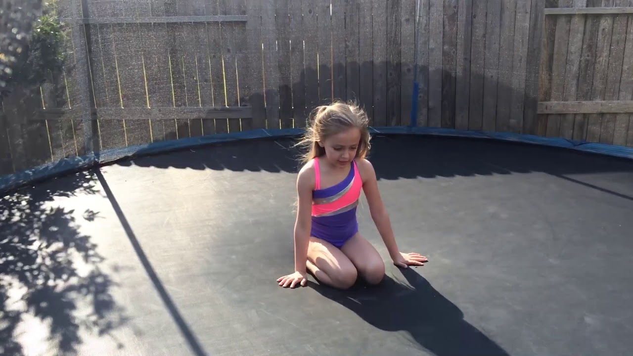 Trampoline backbend kickover - YouTube