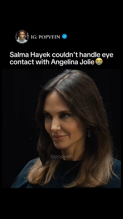 Salma Hayek couldn't handle eye contact with Angelina Jolie 😭