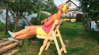 Простой складной стул из дерева своими руками