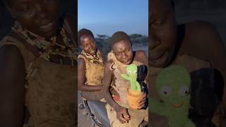 Chaabaa Enjoying Talking With Cactus Toy