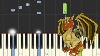 Video thumbnail of "Dragon Warrior - Castle Theme (NES) - Recorded by alexsteb [Piano Tutorial] // Synthesia"