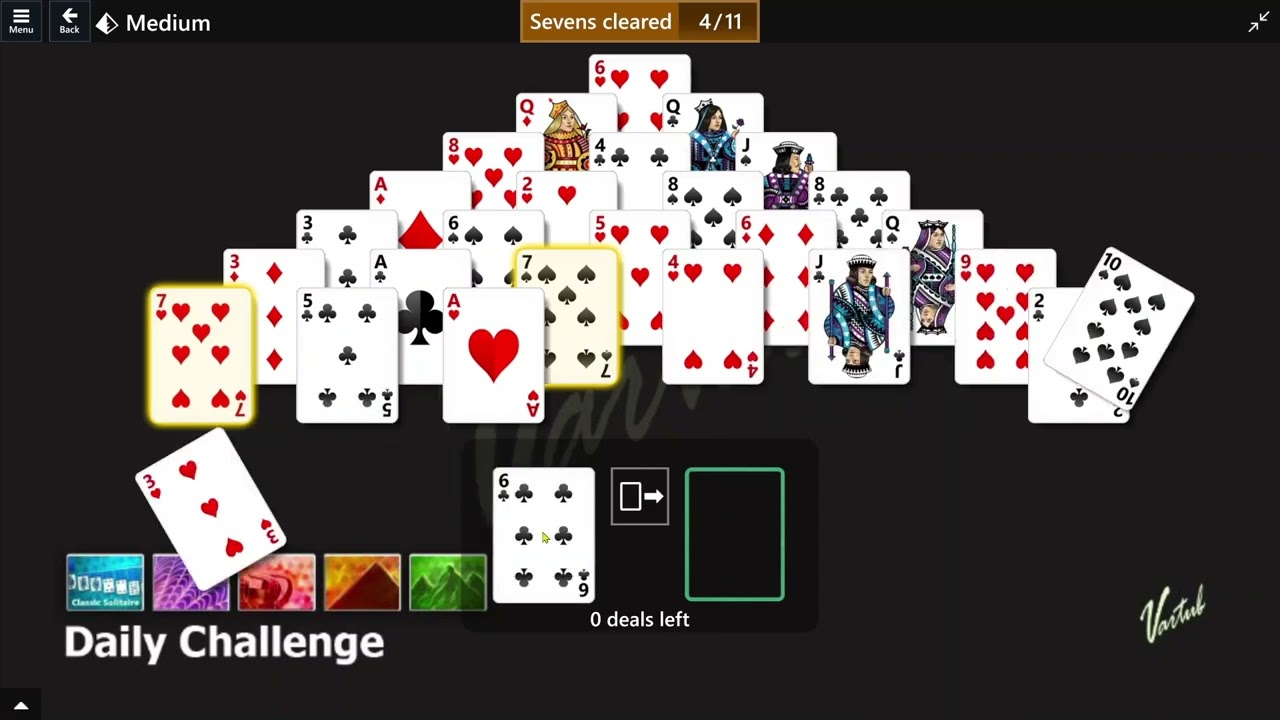 Daily Challenges of Microsoft Solitaire Collections - Complete Solutions 