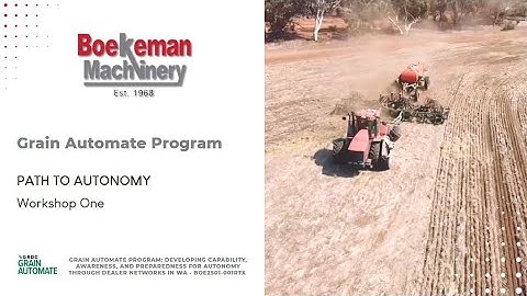 Path to Autonomy GRDC Workshop 1