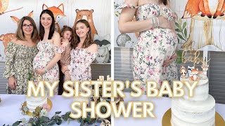 MY SISTER'S BABY SHOWER | WOODLAND THEMED BABY SHOWER 🌿🍂🦊🐿✨| KAYLA BUELL