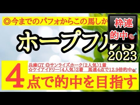 【ホープフルステークス2023】◎今までのレースパフォーマンスが良く今の中山の馬場も合いそうなあの馬から！