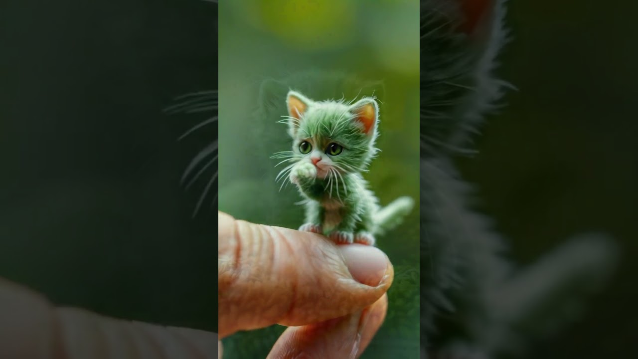 Green Cute Cat :Hulk Cat 