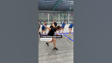 Volleyball hitting 3 step approach #volleyballcoach #volleyball #volleyballworld
