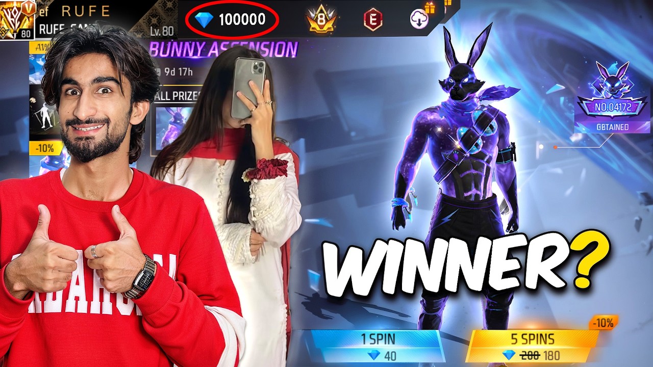 She Used My 1lac Diamonds For New Bunny Bundle - Real Life Spin Challenge
