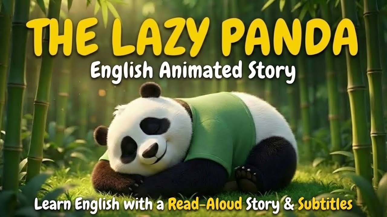 The Lazy Panda 🐼 | Animated Moral Story (Read Aloud + Lyrics)