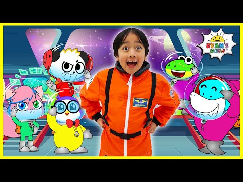 Ryan and his friends travel to an Alien Planet in Space! | Animation for kids!