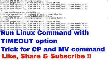 Run Linux Command with timeout | trick for CP and MV command