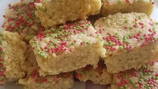 Quick And Easy Grainy Texture Milk Barfi.