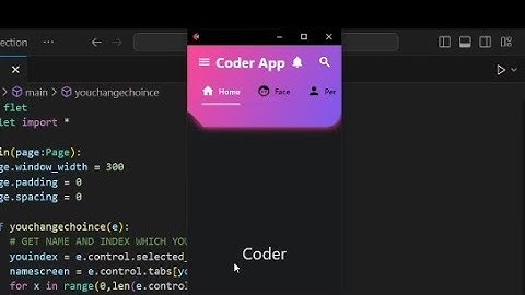 Linera Gradient AppBar with Tabs using python - Flet