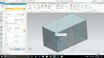 NX UNIGRAPHICS 3D EXTRUDE HINDI
