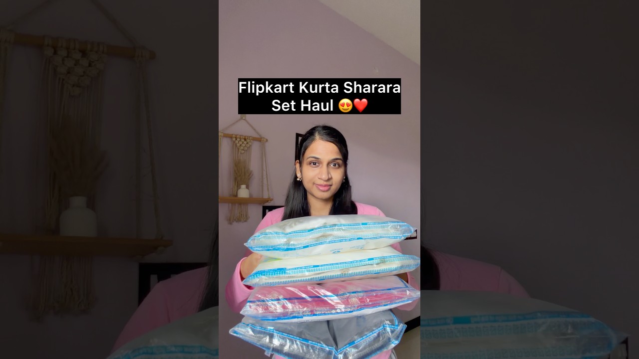 I tried Kurta Sharara Sets From Flipkart 😍❤️ #shorts