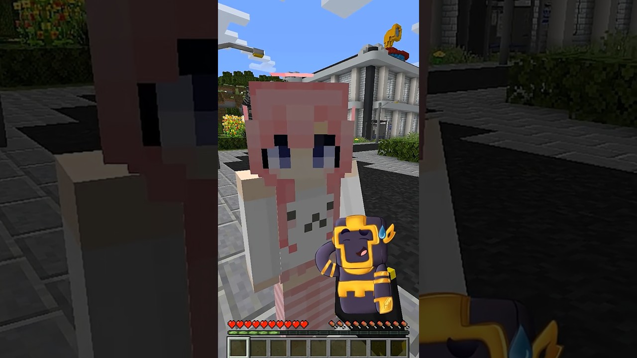 UNA CHICA se MUDA a la CIUDAD de PLATANOVILLA en MINECRAFT 😱 #shorts