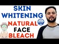 Skin Whitening Natural Face Bleach with Home Remedies ||Best D-Tan Bleach