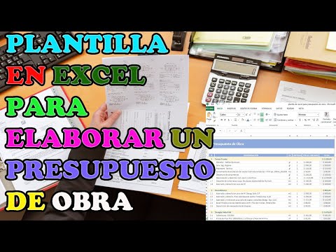 Plantilla en Excel para elaborar un presupuesto de Obra