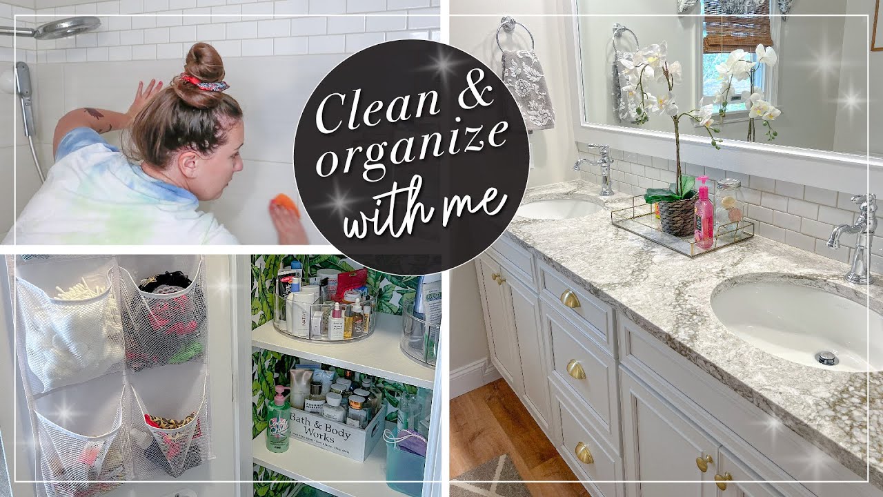 Clean my Bathroom with me | Master Bathroom Cleaning Routine | Bathroom Closet Organization