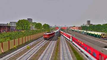 Rake Reversal Shunting Of HWH NDLS Rajdhani Express With Double Parallel Run #msts #openrails #viral