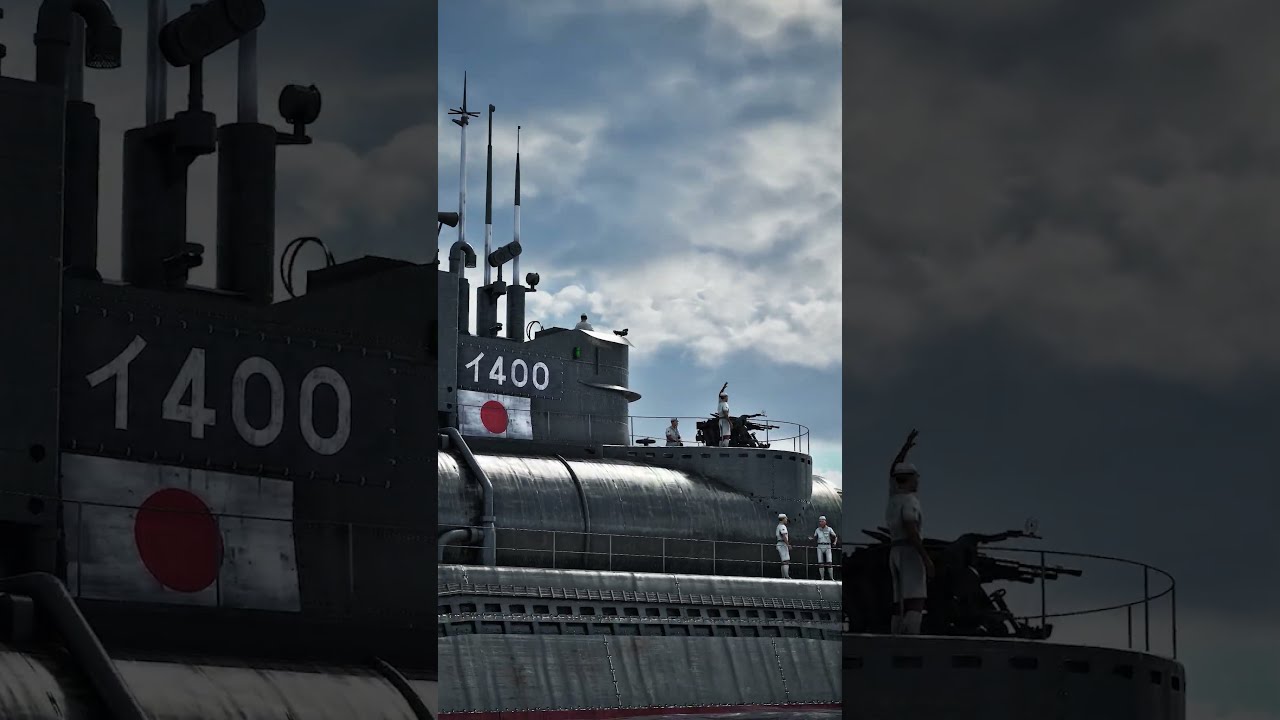 【軍機】伊四〇〇をこっそり撮影してみた #battleship #戦艦 #歴史