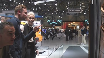 Kinetic Wall at Geneva Motor Show- Interactive Kinetic Installation