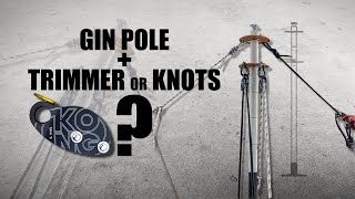 Kong 4D POLE. Better a gin pole with TRIMMERS or KNOTS?