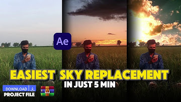 Easiest Way to Create Sky Replacement VFX in After Effects | In Just 5 min #afftereffects #tutorial