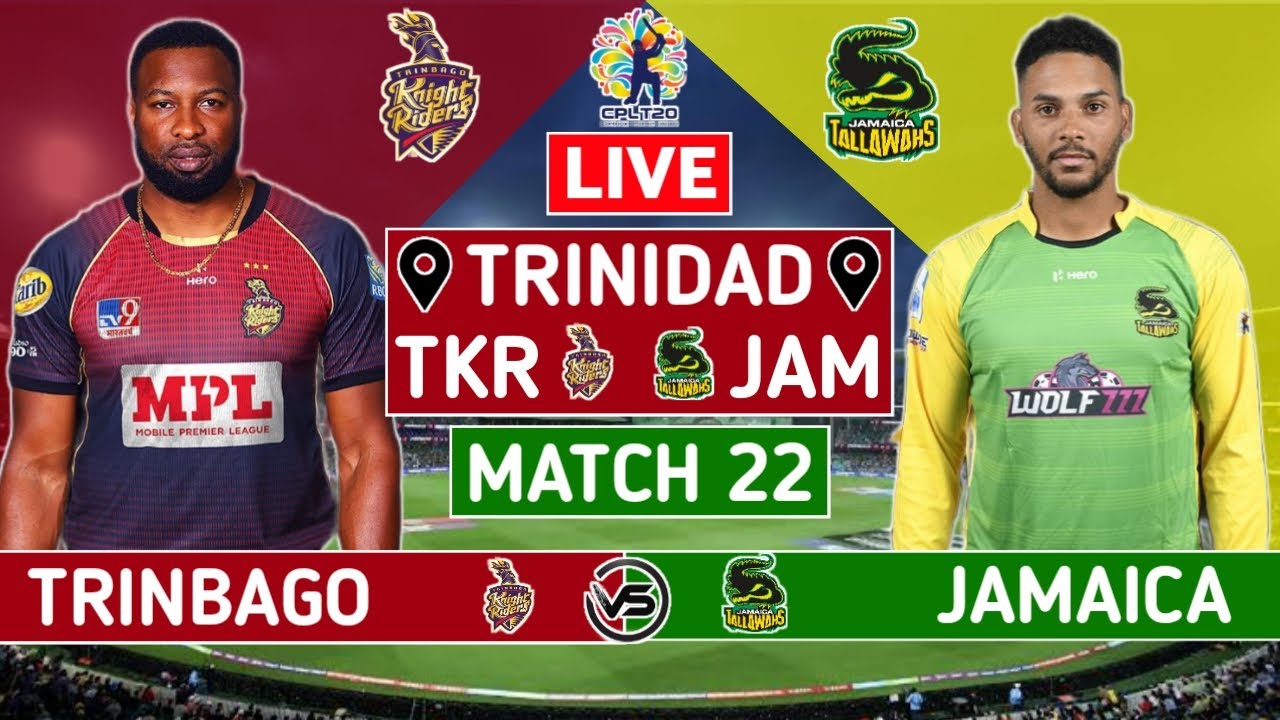 CPL Live: Trinbago Knight Riders v Jamaica Tallawahs Live | TKR vs JAM Live Commentary | 2nd Innings